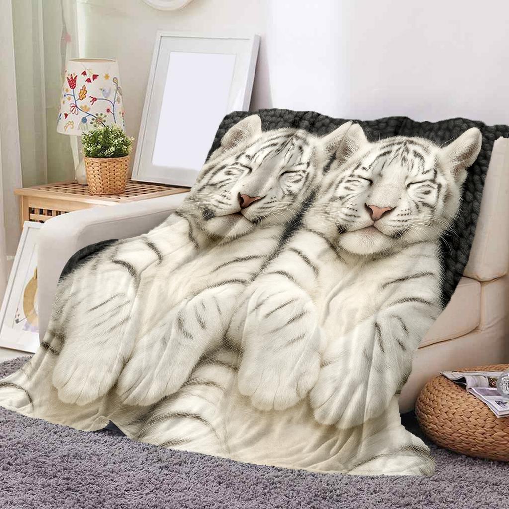 1 Pezzo Coperta in Flanella con Stampa Cartone Animato, Alta Qualità Confortevole per Tutte le Stagioni, Decorazione per la Casa, Calore e Comfort, Perfetta per Regalo di Natale Compleanno