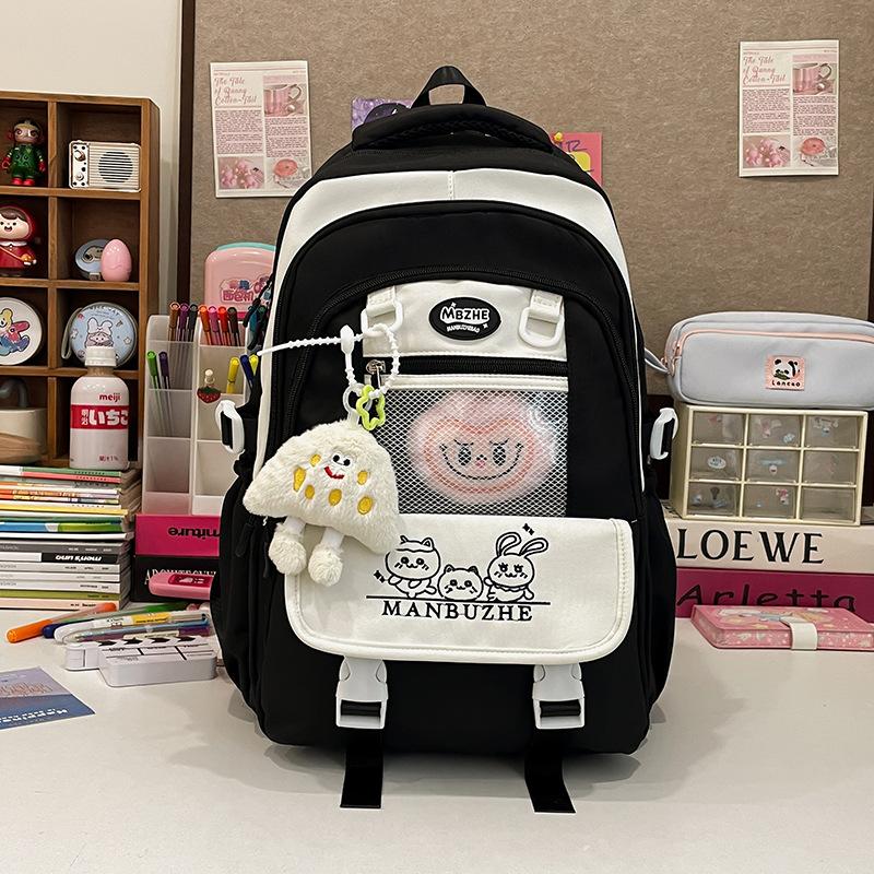 High value Shoulder Bag Cute and Sweet Large Capacity Leisure Travel Backpack Simple and Versatile Junior High School Student Bag