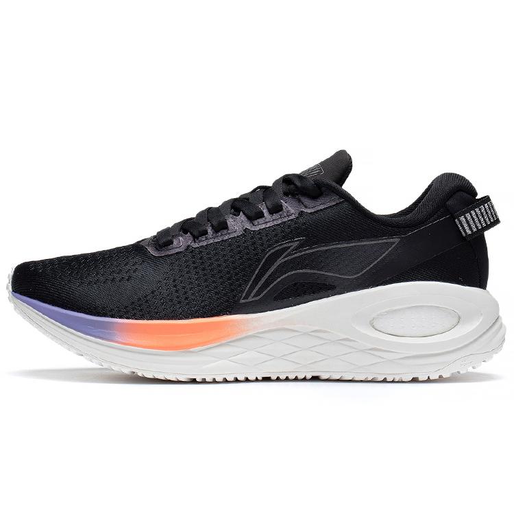 New LINING Furious Rider 6.0 Running Shoes Women's Low Top Phantom Black/Purple/Orange ARZS004-17