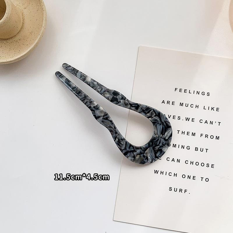 Mode Haarstäbe Haarspangen für Frauen Bunte Marmorstruktur Acetat Haarspange Mädchen Haaraccessoires Haarstäbe Neu