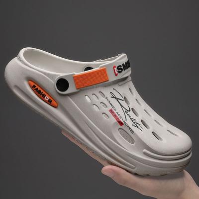 Fashion Summer Clogs Slippers Men Clogs Slippers Soft Sole Breathable Beach Slippers Men Home Slippers Outdoor Antiskid Slippers