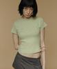 Lomaentinueo Signature R Wave Crop Cotton T-Shirt (Light Green)