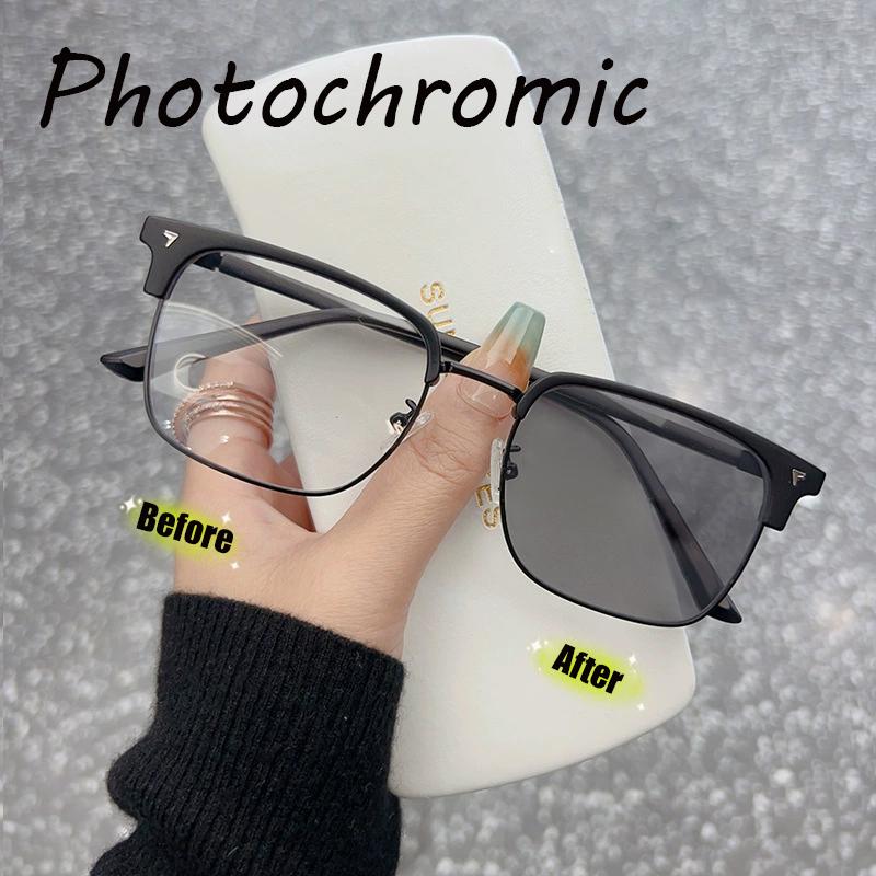 

Очки с защитой от синего света, мужские, меняющие цвет зеркала, женские модные квадратные очки, оптическая оправа, компьютерные очки