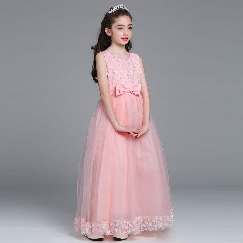 Girls Princess Dress Kids Formal Party Gown Cotton Blend Winter