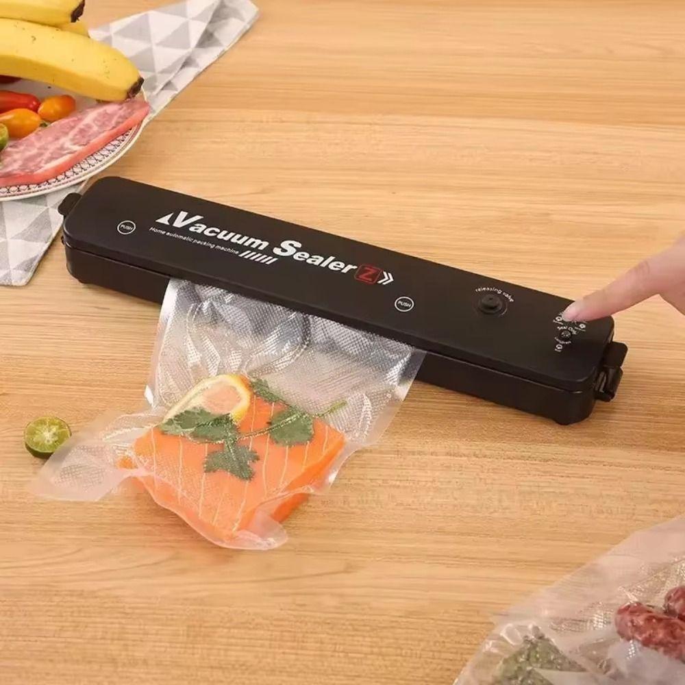 

Fully Automatic Compressing Sealing Machine Plastic Sealing Food Sealing Machine Food Preservation EU Plug чорний