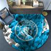 Manchester City Football Club2 Round Area Rug,Carpet Rug for Living Room Bedroom Sofa Playroom Decor,Non-slip Floor Mat