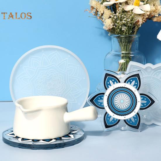 

Epoxy Mold Flower Pattern DIY Tool No Odor Premium Silicone Coaster for Home B