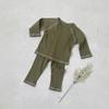 2025 Autumn Baby & Toddler A-Class Soft Ribbed T-Shirt + Base Layer Pajama Set