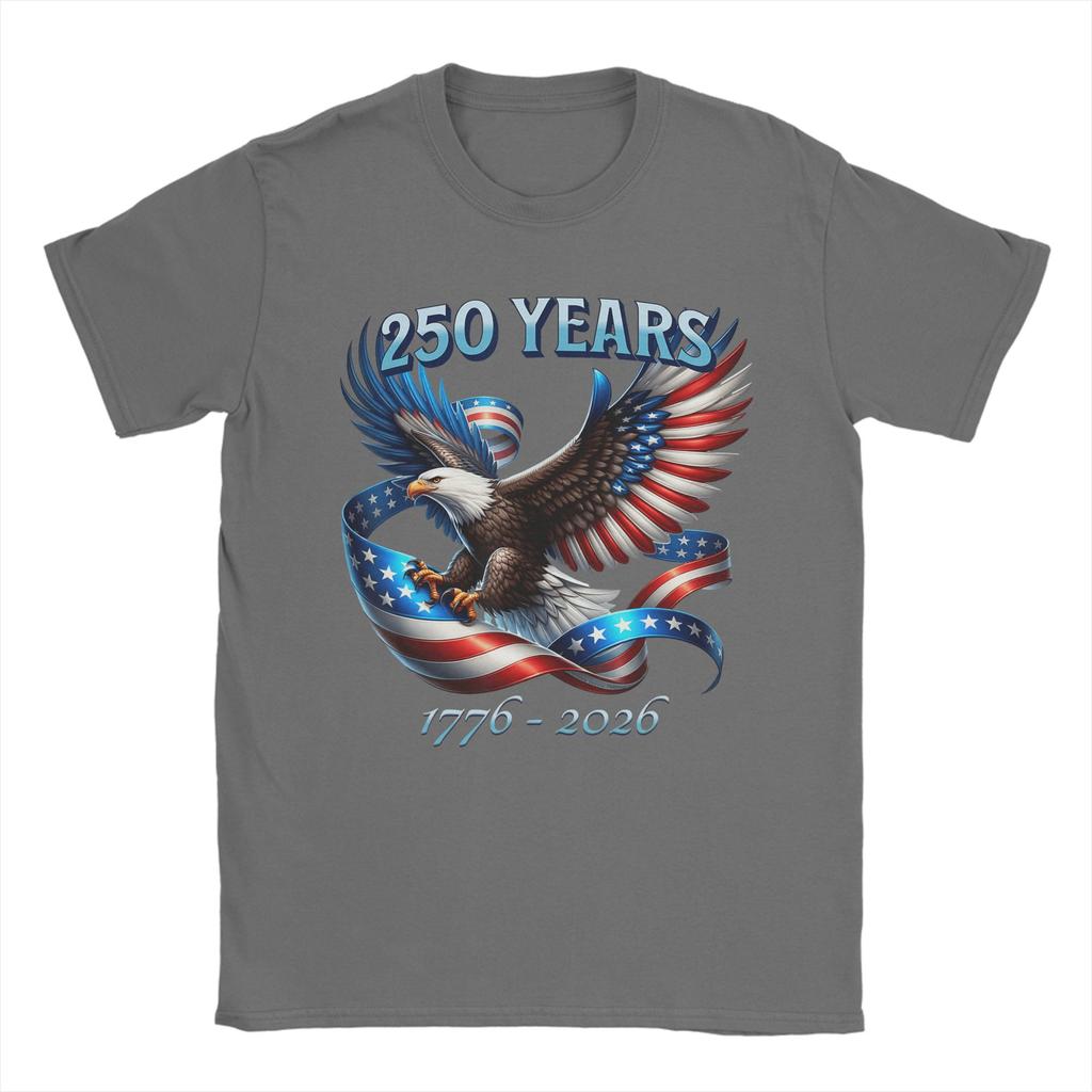 Streetwear TShirt Summer Patriotic Eagle and Flag 250 Years 17762026 Hip Hop T Shirts Aesthetic Cheap Print Short Sleeve Tops