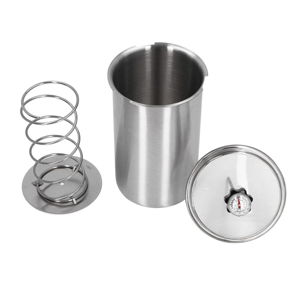 Meat Press Machine 304 Stainless Steel Ham Maker with Thermometer Transparent Visible Lid for Pork