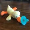 Ciuccio in Silicone con Ciondolo Animale di Peluche per Lattanti e Bambini Piccoli per Alleviare la Dentizione