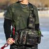 zmart Fishing Tackle Lure Gear Storage Fanny Pack for Fly Fishing Backpack with Rod Sling Shoulder Fishing Tackle Lure Rod Fishing Gear Shoulder Waist
