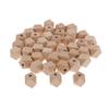 40Pcs Faceted Wood Bead Unpainted Loose Spacer Beads Charms Jewelry Making 12MM