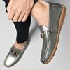 Men Flats Casual Leather Shoes Genuine Leather Soft Men Loafers Handmade Moccasins Men Breathable Slip On Boat Shoes