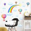 Rainbow Cloud Hot Air Balloon Wall Sticker Creative Decal for Living Room Bedroom Nursery Kids Room Wall Decor