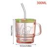 Hoher Erscheinungsgrad Doppelwandiges Trinkglas Henkel Strohhalmbecher Büro Trinkbecher Frühstück Milchbecher