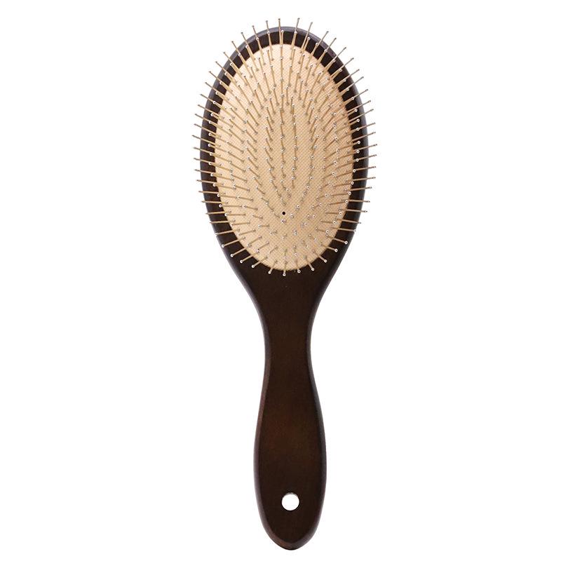 Women's Solid Wood Steel Needle Airbag Hair Comb for Styling and Smoothing