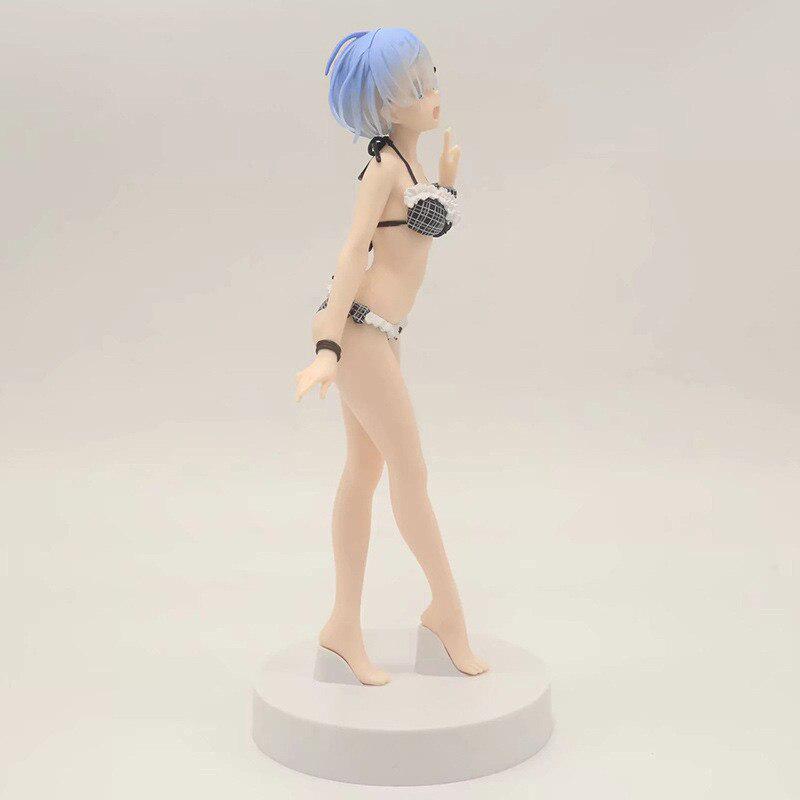 Life In a Different World from Zero Rem Standing Posture Water Swimsuit Sexy Action Figure Toy