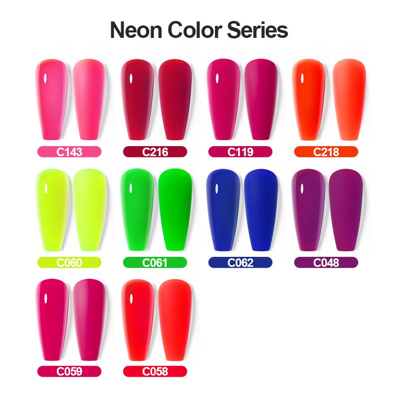 ROSALIND Neonglänzender Nagelgellack für die Maniküre mit UV-LED-Lampe, Gel-Nagelkunst-Design