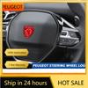 Autoaufkleber 2025 Heiß Für Peugeot 207 3008 206 208 308 5008 407 508 307 4008 2008 1 Stück Auto Lenkrad Mittelabdeckung Emblem