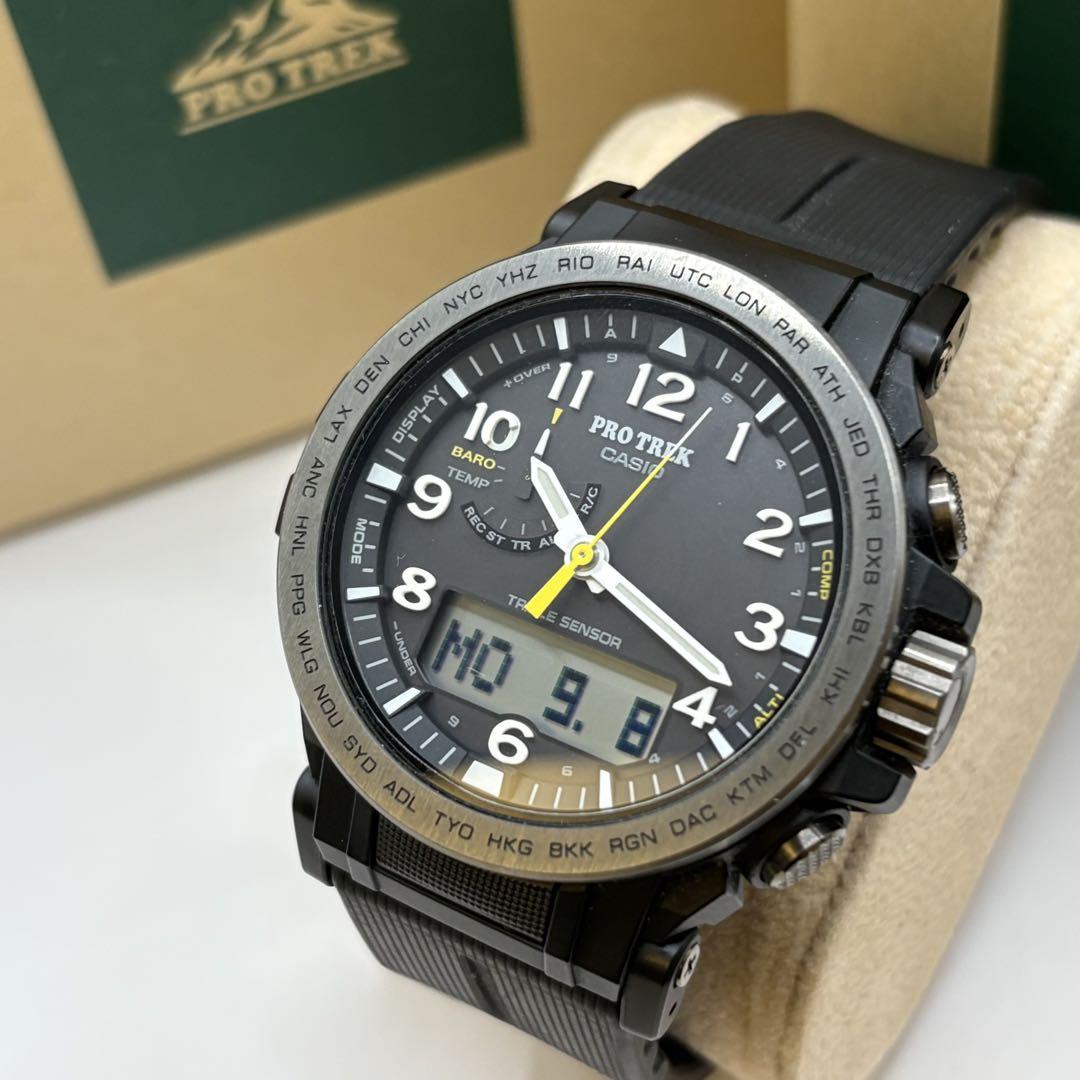 

[USED] Rare Casio Pro Trek PRW-51Y Solar Watch with Box and Manual Guarantee