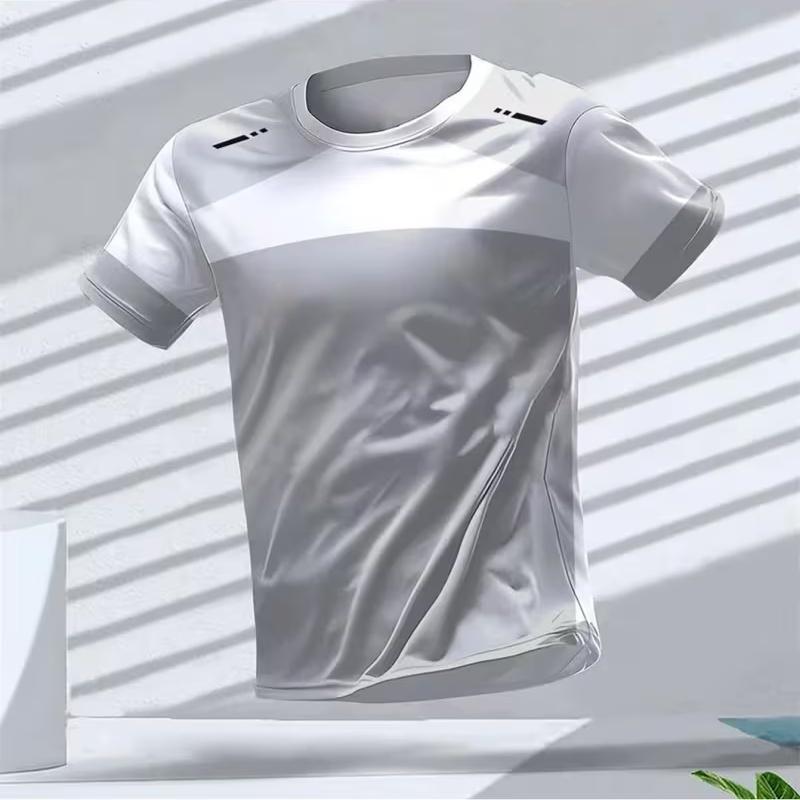 

3D digital printing fashionable casual men s short-sleeved T-shirt - polyester fiber comfortable and durable fabric XL