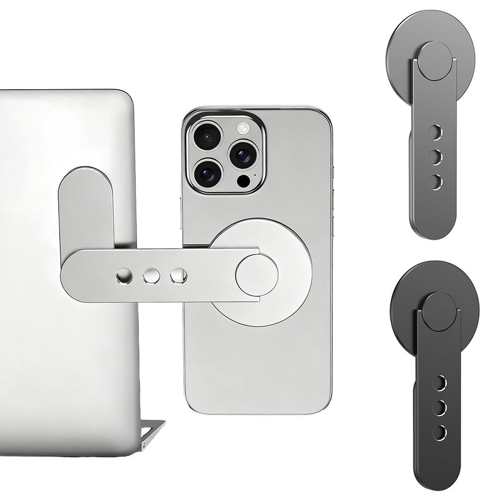 Foldable Extension Bracket Monitor Side Mount Phone Stand Magnetic Phone Holder  for Laptop