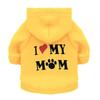 Pet Dog Short Sleeve Hooded T-Shirt I Love My Mom Letter Print Puppy Hoodies