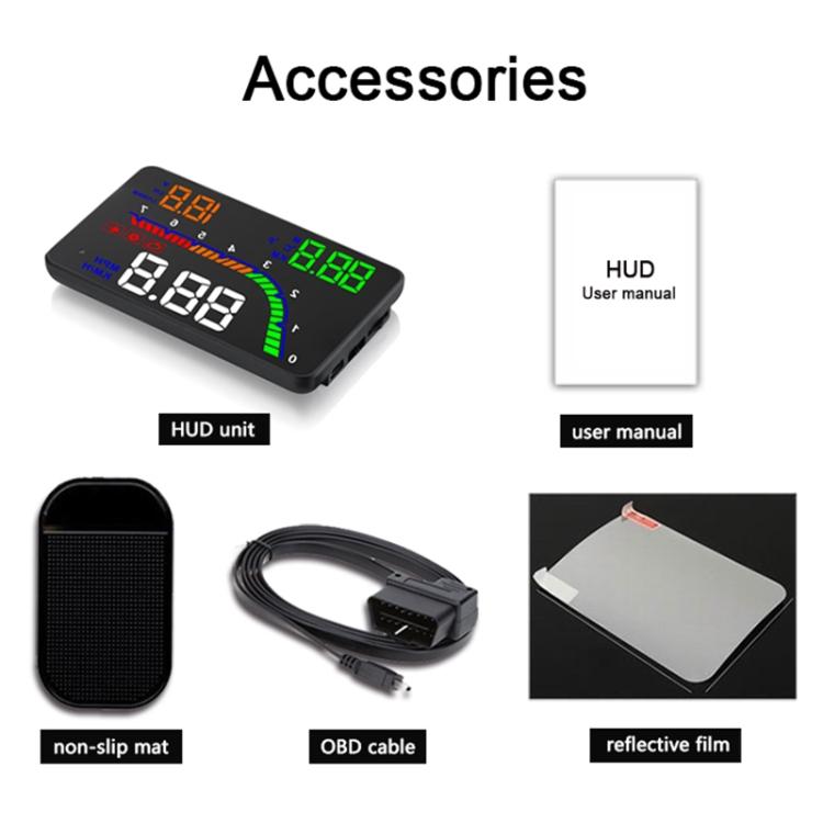 T100 OBD2 4 inch Car Head Up Display