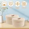 2Pcs Solid White Home Organization And Storage Children Toy Storage Baskets Cotton Rope Woven Laundry Basket Sundries Organizer
