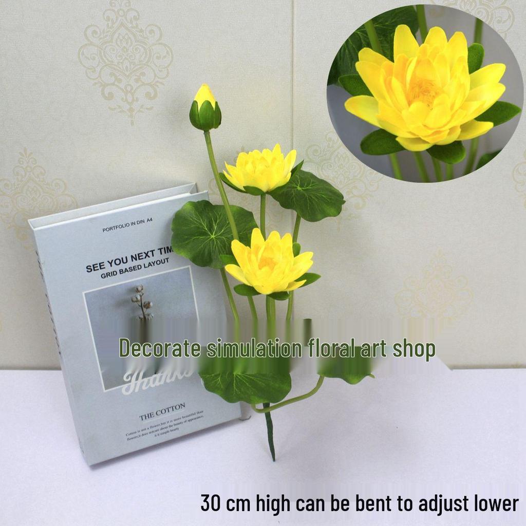 Artificial Lotus Flowers for Buddha Altar, Decorative Silk Bonsai, and Small Guanyin Ornaments