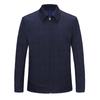High-End Businessjacke Herren Frühling und Herbst Neuer Stil Mittelalte und Ältere Herren Väterbekleidung Revers Freizeitjacke Verdeckter Karomantel