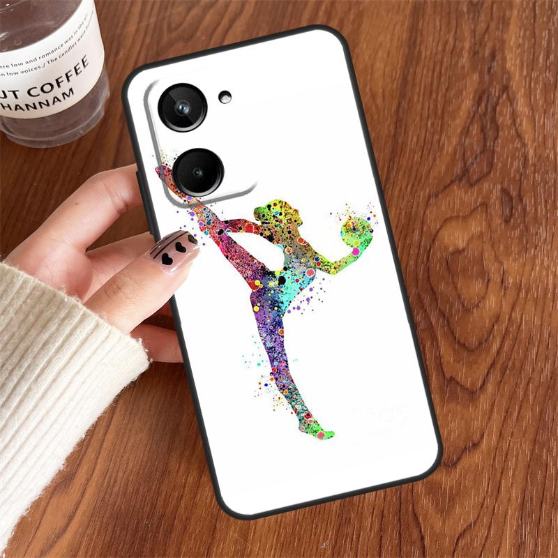 

Gymnastics Watercolor Printing For Realme 15 14 11 12 13 Pro Plus C35 C71 C75 C65 C55 C63 C61 C53 C51 C67 GT6 GT7 Pro Case Realme C51