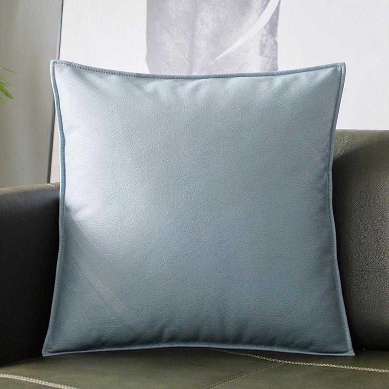 Luxury Retro Faux Leather Pillow Cover with Lychee Pattern - Soft Headboard, Office Cushion, Sofa Throw.