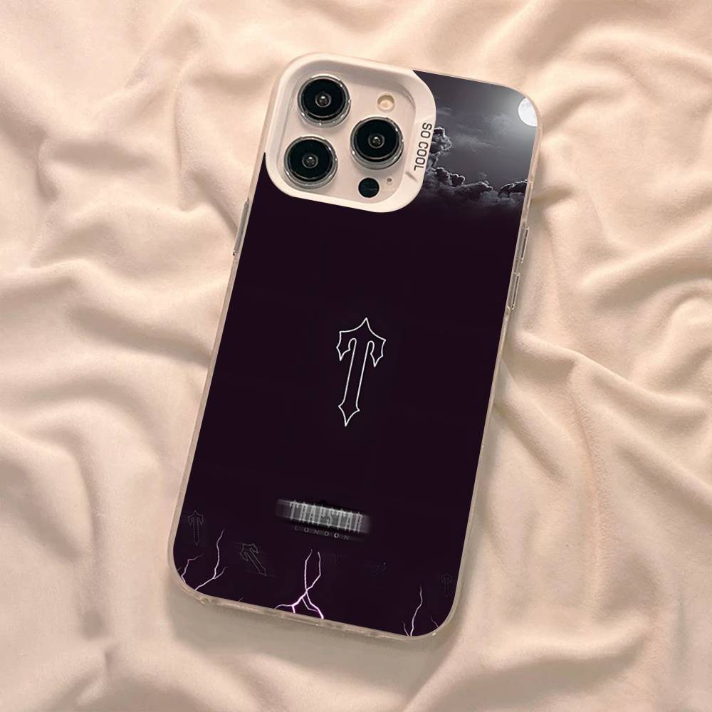 T-Trapstars Handyhülle Für IPhone 16 15 14 13 12 11 17 Pro Max Plus Farbe Silber Hülle