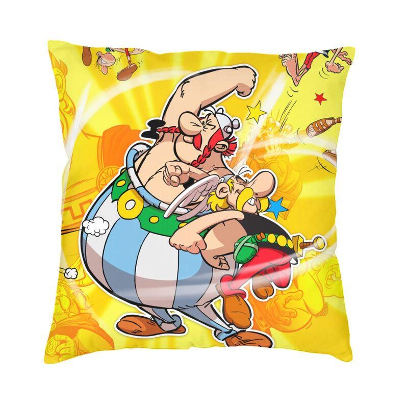 Anime Asterix Obelix Idefix Throw Pillow Covers Decor Home Adventure Comic Dogmatix Sofa Chair Cushion Cover Square Pillowcase