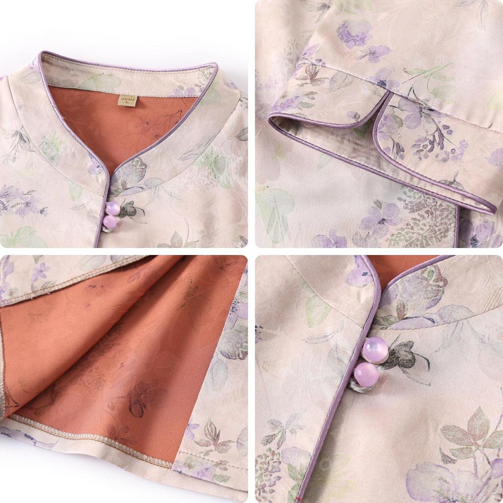 Grandma's Chinese Style Top: Elegant Spring/Summer Shirt for Elderly Women