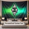 Custom Name Text Tapestry Borussia Mönchengladbach Personalized Polyester Wall Tapestry For Bedroom And Room