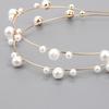 Gold Silver Color Pearl Hair Band Natural Pearl Pearl Headband Wedding Tiara Crown  For Women