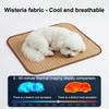 Yousheng Summer Cool Mat for Pets Scratch-Resistant Wear-Resistant Large Breathable Natural Rattan Cooling Mat Anti-Slip Pet