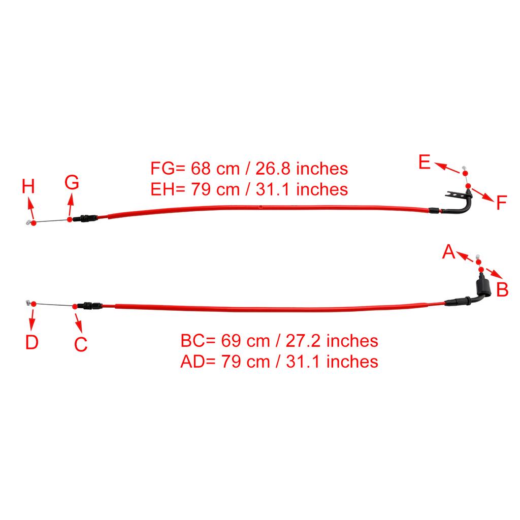 Throttle Cable Wire for Suzuki GSXR1000 2009-2016 Red