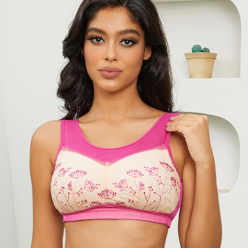 

Новый женский бюстгальтер большого размера из дышащей ткани на весну и лето, коллекция дополнительных бюстгальтеров, большой бюст, маленькая грудь, без вышивки стальными кольцами 3XL