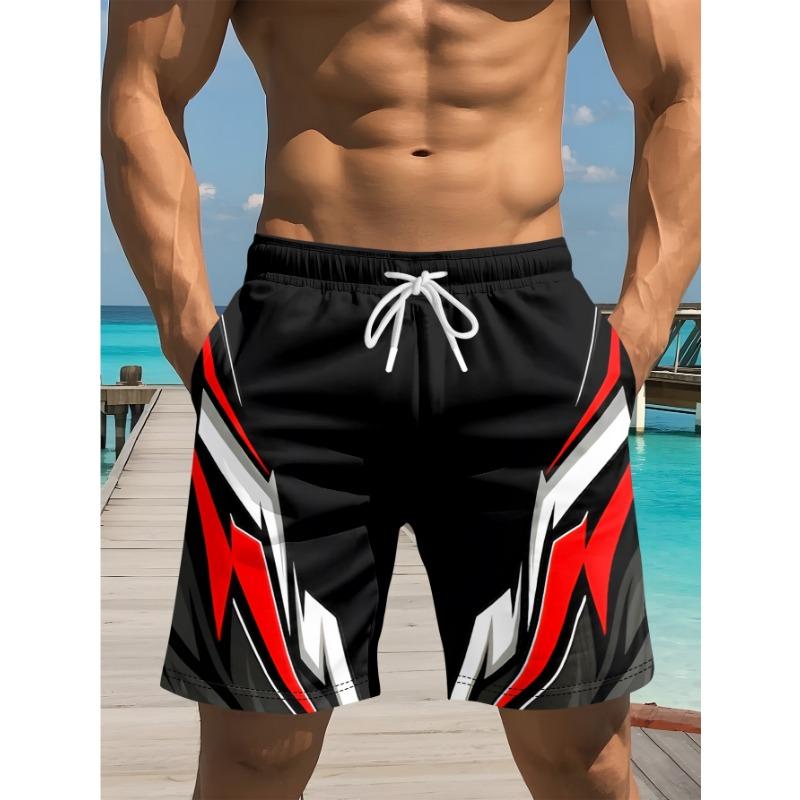 

European and American new printed men s fashion sports beach shorts sports casual shorts S