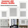 New Stainless Steel Metal Vent Cover Built-in Insect Screen Square Grille Cover White Black HVAC Vents Bathroom Home Office