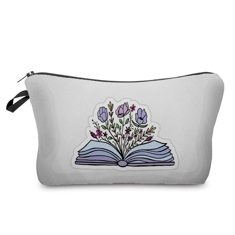 Women Flower Print Cosmetic Bag Toiletries Organize Travel Storage Case 6670