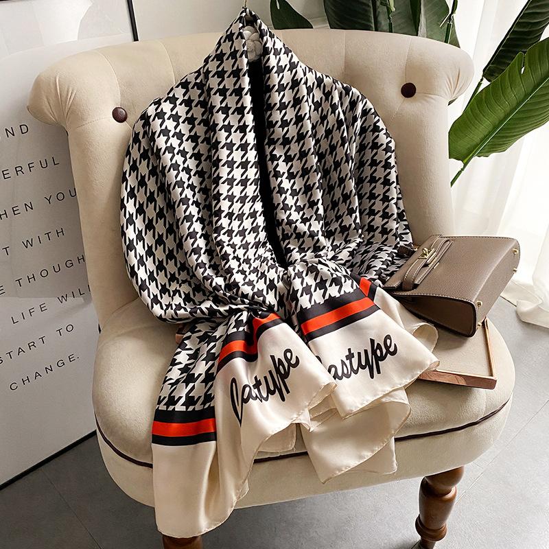 180*90cm Fashion Luxury Brand Scarf Women Shawl  Wrap Spring Muffler Hijab Bufanda Foulard Female Bandana Beach Stoles  Silk