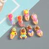 10pcs Cartoon Resin Floating Charms Kawaii Swimming Women Pendant Flatback for Jewelry Making Diy Earrings Keychain 4