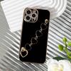 Plating Love Heart Bracelet Chain Phone Case For Samsung Galaxy S26 S2 Ultra S24 S23 FE S22 S21 S20 S10 Plus Back Cover
