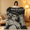 Game T-The O-Outlast T-Trials Throw High-Density Short Plush Blanket Soft Skin-Friendly for Sofa Nap Air-Conditioned Room