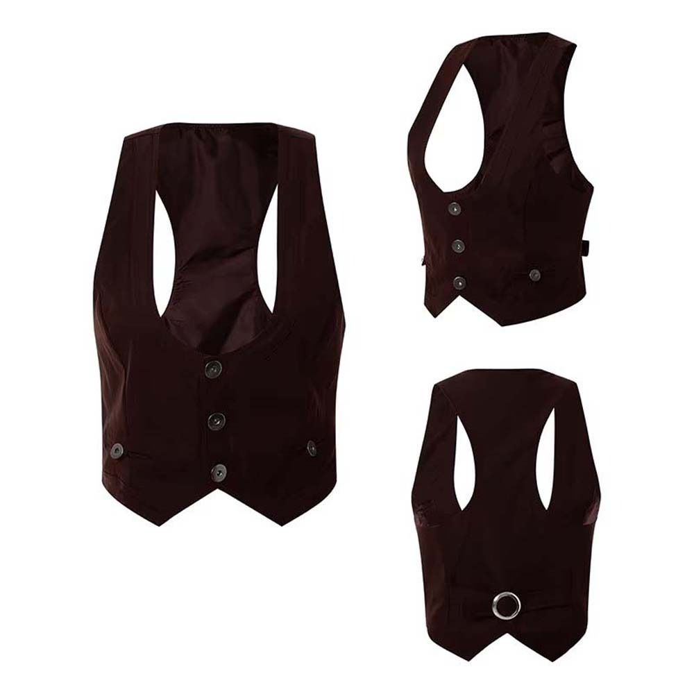 Suit Vest Women Waistcoat Sleeveless Racerback Vest Tuxedo  Unisex Style